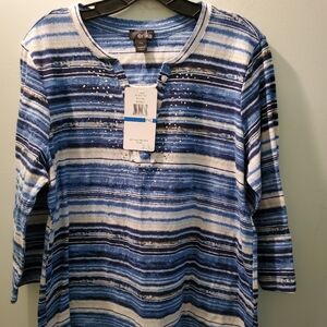 NWT Erika striped shirt-PXL